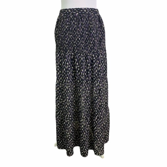 CODE X MODE Print Tiered Elastic Waist Maxi Skirt - Picture 1 of 9